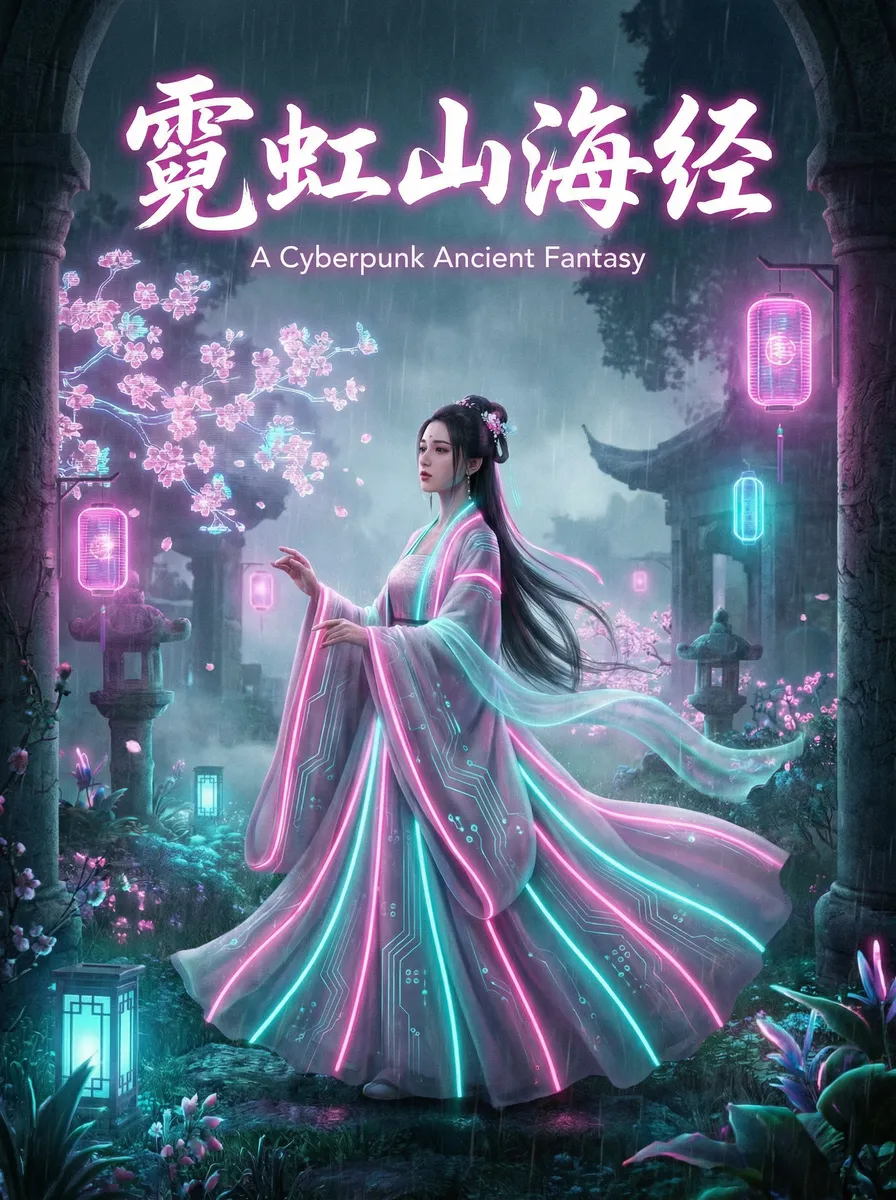 免费看美女直播软件 古风奇缘短剧 - 霓虹山海经海报